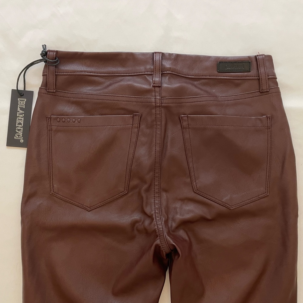 Blank NYC Faux Leather Pants - Oxblood Size 27 NWT